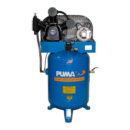Puma Puma TE-3040V, 3 HP, Two-Stage Compressor, 40 Gallon, Vertical, 175 PSI, 10.2 CFM, 1-Phase 208-230V TE-3040V